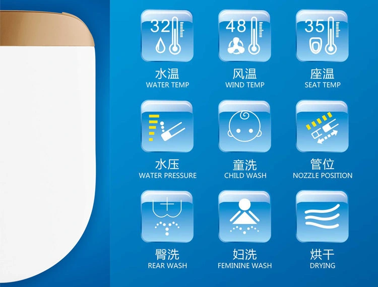 Duroplast Cover Fashion Design Smart Heated Electric Toilet Seat