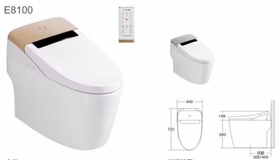 Bathroom Seat Ceramic Sanitary Ware Smart Bidet Bowl Heated Electrical Intelligent Wall Hung Toilet